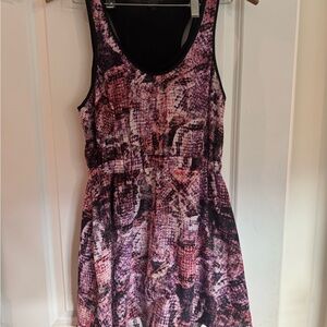 Guess Pink and Purple Sleeveless Sundress with Scoop Neck